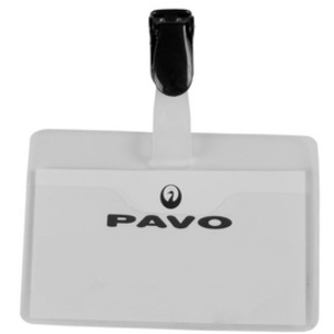 pavo Porte-badge, avec clip, 60 x 90 mm, transparent