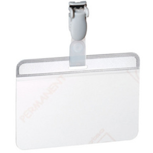 DURABLE Porte-badge plastifié, avec clip, 90 x 54 mm