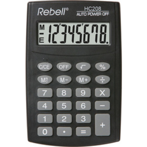 Rebell Calculatrice de poche HC 208, noir