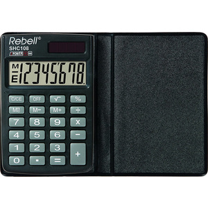 Rebell Calculatrice de poche SHC 108, noir