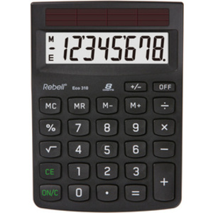 Rebell Calculatrice de bureau écologique Eco 310, noir