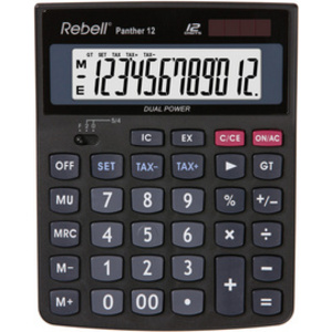 Rebell Calculatrice de bureau Panther 12, noir