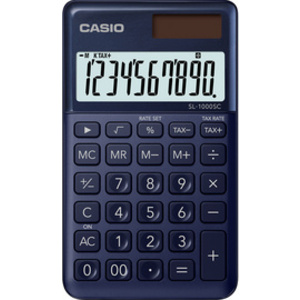 CALCULATRICE CASIO SL-1000 SC P/S  10 CHIFFRES LCD BLEU F