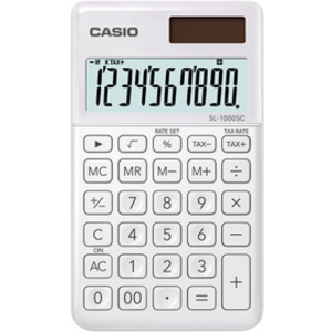 CASIO Calculatrice SL-1000 SC-WE, alimentation solaire/pile