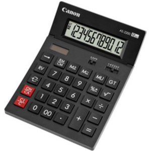 Canon Calculatrice de bureau AS-2200, énergie solaire/ pile