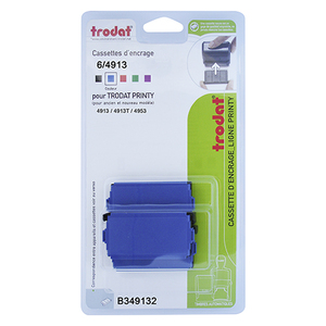 trodat Cassette d'encrage 6/4913, pack de 2, bleu