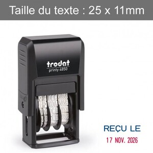 trodat Tampon dateur Printy Dater 4850L, 'RECU LE' (FR)