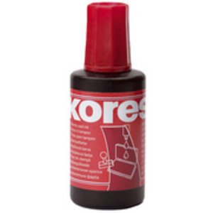 Kores Encre pour tampon encreur, contenu: 27 ml, rouge