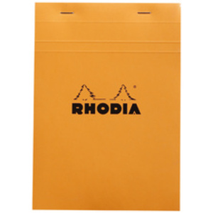 RHODIA Bloc agrafé No. 16, format A5, quadrillé 5x5, orange