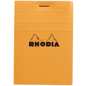 RHODIA Bloc agrafé No. 11, format A7, quadrillé 5x5, noir