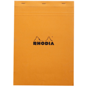 RHODIA Bloc agrafé No. 18, format A4, quadrillé 5x5, orange