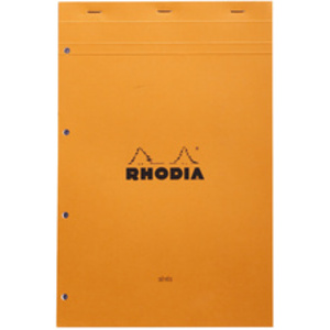 RHODIA Bloc agrafé No. 20, format A4+, Seyès, orange