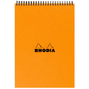 RHODIA Bloc spiralé No. 18, format A4, quadrillé 5x5, orange