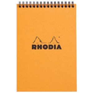 RHODIA Bloc spiralé No. 16, format A5, quadrillé 5x5, orange