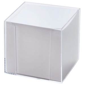 folia Bloc cube avec boîtier, plastique, transparent