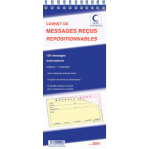 ELVE Carnet de messages reçus, 120 messages repositionnables