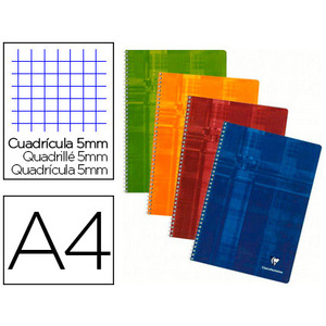 Clairefontaine Cahier piqûre, A4, quadrillé 5x5, 96 pages