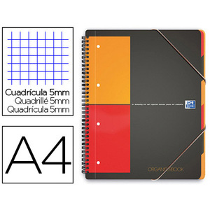 Oxford International Cahier 'ORGANISERBOOK', A4+, quadrillé