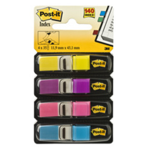 Post-it Marque-pages Index mini, 11,9 x 43,2, 4 couleurs