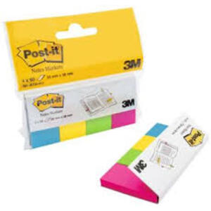 Post-it Marque-pages en papier, 20 x 38 mm, couleurs ultra