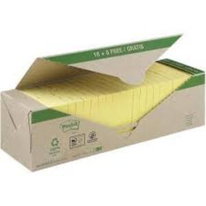 Post-it Bloc-note adhésif Recycling, 76 x 76 mm,18+6 GRATUIT