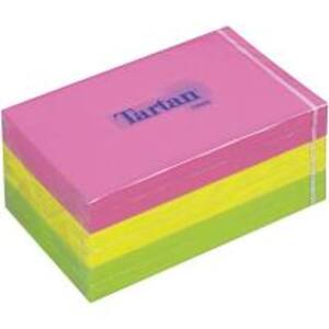 Tartan Bloc-notes repositionnable, 127 x 76 mm, assorti fluo