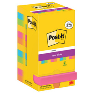 Post-it Bloc-note adhésif Super Sticky Notes, 76 x 76 mm