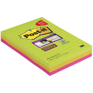 Post-it Bloc-note Super Sticky Notes, ligné, 101 x 152 mm