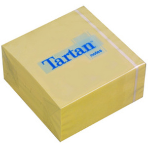 Tartan Bloc-notes repositionnable, en cube, 76 x 76 mm