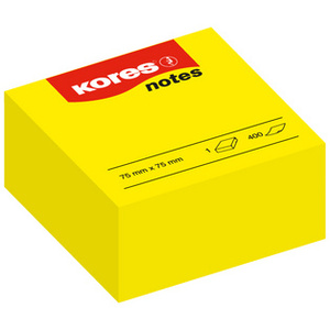 Kores Bloc de notes repositionnables'notes', 75 x 75 mm, uni