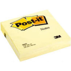 Post-it Bloc-note adhésif XL, 100 x 100 mm, jaune