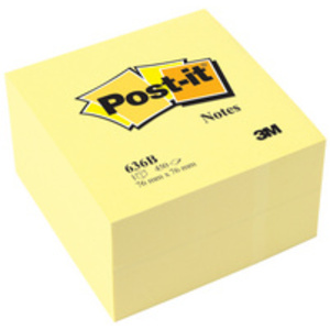 Post-it Bloc-note cube, 76 x 76 mm, jaune canari