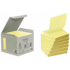 Post-it Bloc-note adhésif Recycling Z-Notes, 76 x 76 mm