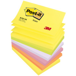 Post-it Bloc-note adhésif Z-Notes, 127 x 76 mm, 6 couleurs