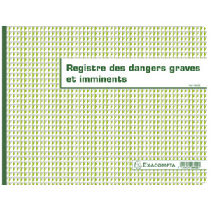 EXACOMPTA Piqûre 'Registre des dangers graves et imminents'