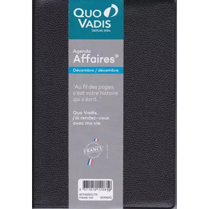 AGENDA QV AFFAIRES 10X15 NOIR