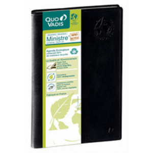 AGENDA QV MINISTRE EQUOLOGY 16X24 NOIR 2025