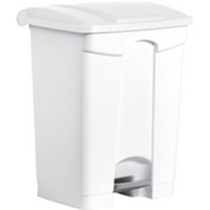 helit Poubelle à pédale 'the step', 70 litres, blanc/blanc