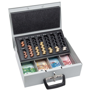 WEDO Coffret-caisse à monnaie Universa, gris lumière