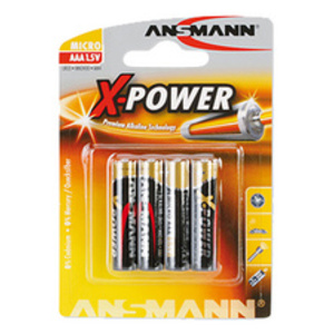 ANSMANN Pile alcaline 'X-Power', Micro AAA, blister de 4