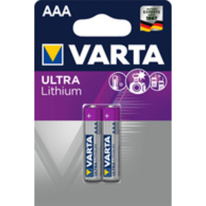 VARTA Pile au lithium Ultra Lithium, Micro (AAA), pack de 2