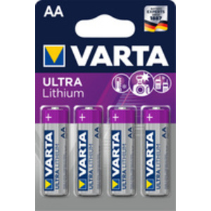 VARTA Pile au lithium 'ULTRA Lithium', Mignon (AA), 4 piles