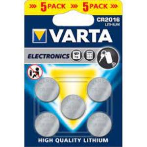 VARTA Pile bouton au lithium 'Electronics' CR2016, pack de 5