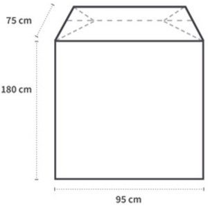 HYGOSTAR Housse HDPE, transparent, 1.800 x 950 mm