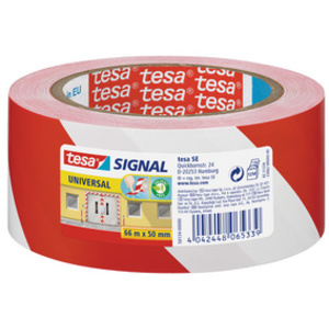 tesa Signal Bande de marquage au sol Premium, rouge / blanc