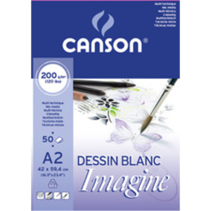 CANSON Bloc à dessin Imagine, format A5, 200 g/m2