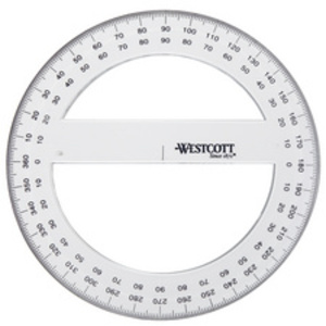 WESTCOTT Rapporteur circulaire 360 degrés, 150 mm