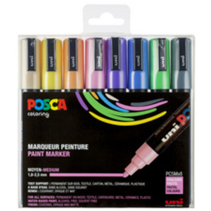 POSCA Marqueur à pigment PC-5M, étui de 8, couleurs pastel