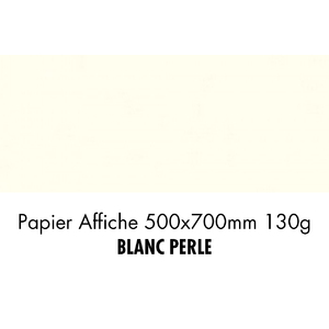 folia Papier de couleur, (L)500 x (H)700 mm, blanc perle