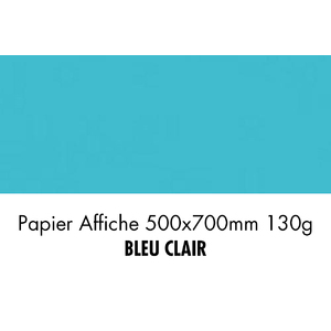 folia Papier de couleur, (L)500 x (H)700 mm, bleu ciel